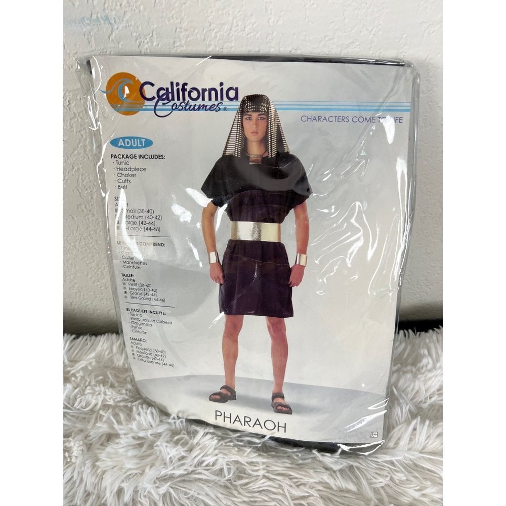 California Costume Pharaoh Egyptian Costume New Adult Large